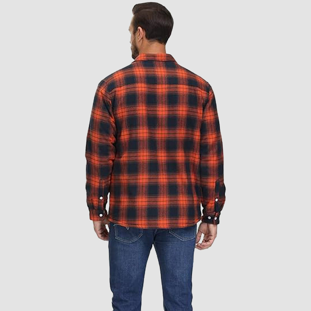 Skjortjacka herr med fickor — ledig overshirt för hösten