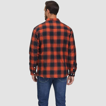 Skjortjacka herr med fickor — ledig overshirt för hösten