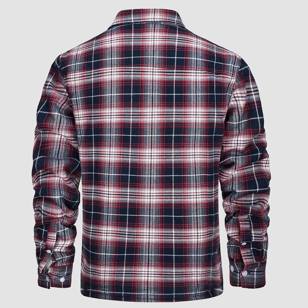 Skjortjacka herr med fickor — ledig overshirt för hösten