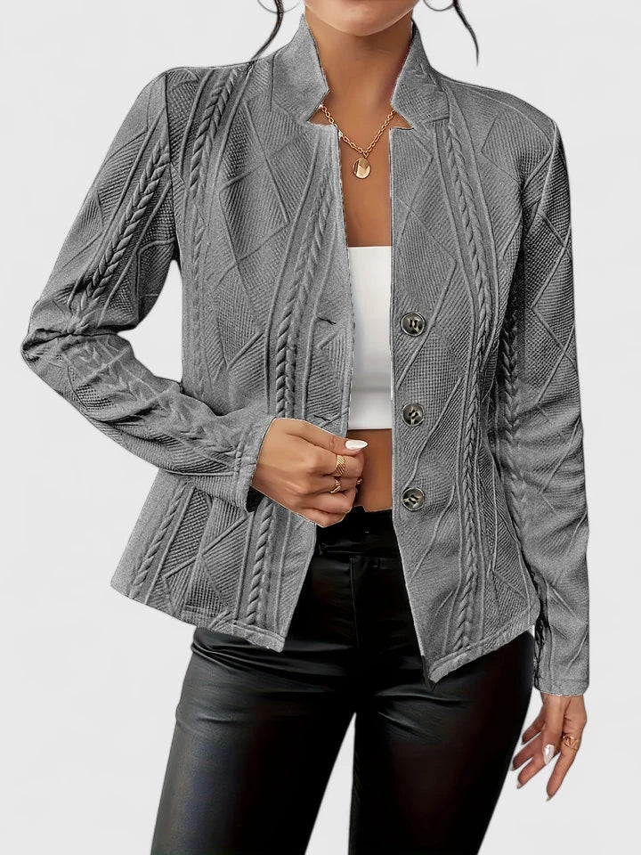 Blazer dam, slim — elegant och minimalistisk för vardag och fest
