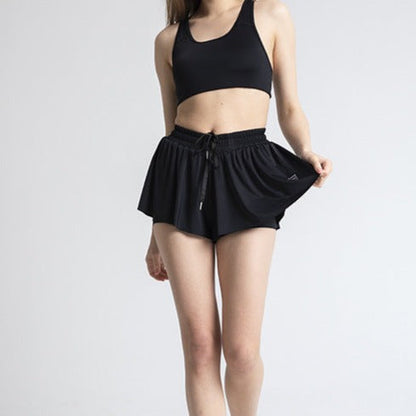 2-in-1 tennisshorts dam — sportshorts med innershorts