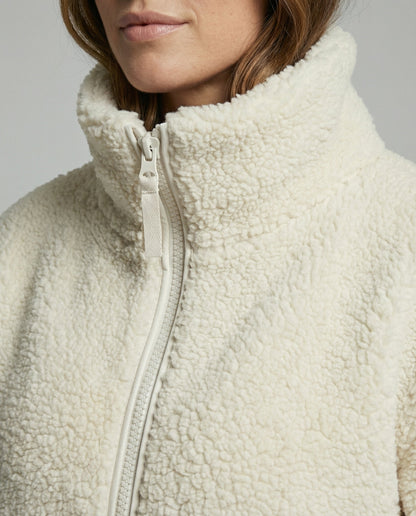 Oversized fleecejacka herr — varm teddyfleece med dragkedja