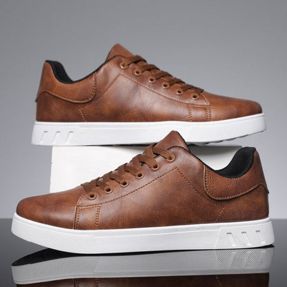 Sneakers herr, veganska — textil med dämpad innersula och slitstark gummisåla