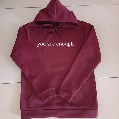Hoodie dam, slogan — bekväm kapuschongtröja med tryck