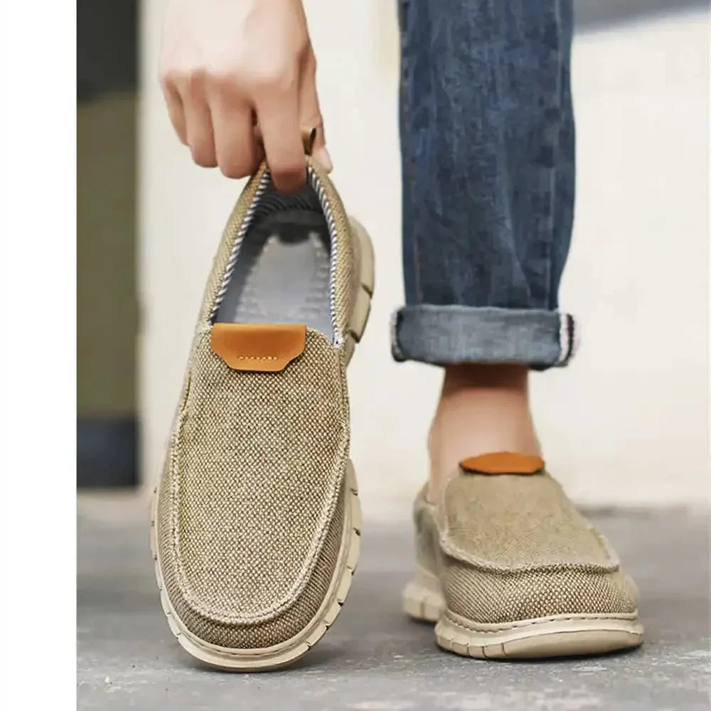 Canvas-loafers herr — lätta och andningsbara sommarskor