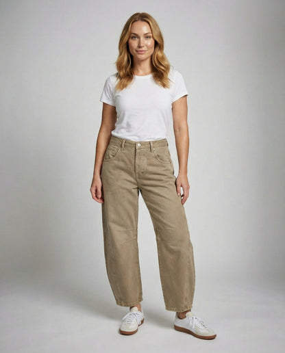 Wide leg-jeans dam — bekväma jeans med vida ben