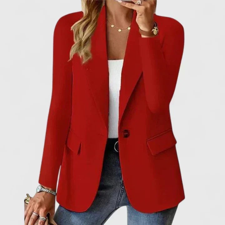 Blazer dam, elegant — figursytt snitt, tidlös för många tillfällen