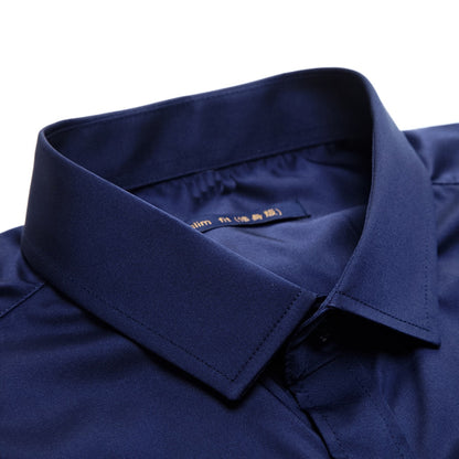 Skjorta herr, slim fit — skrynkelfri i bomullsmix med bambufiber