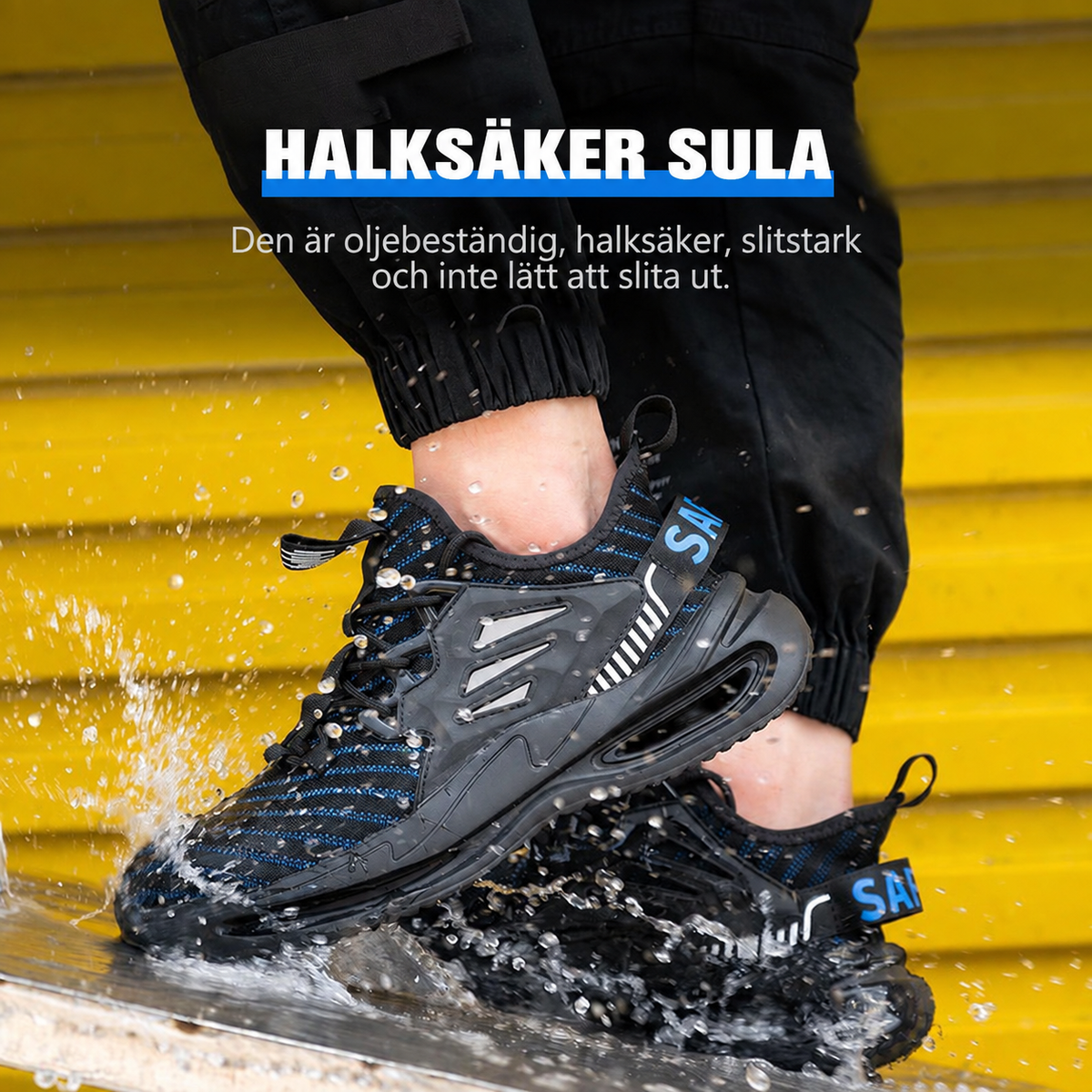 Skyddsskor herr — stålhätta, spikskydd och halkskydd