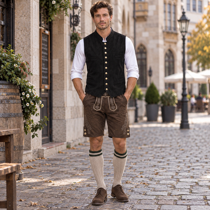 Trachtenväst herr med sammetslook — traditionell festväst