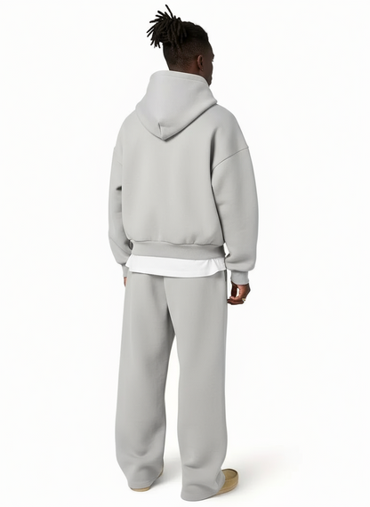 Träningsset herr — hoodie och joggingbyxor, rak passform