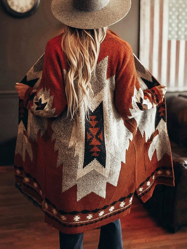 Stickad kofta dam, trendig — mjuk cardigan i akryl