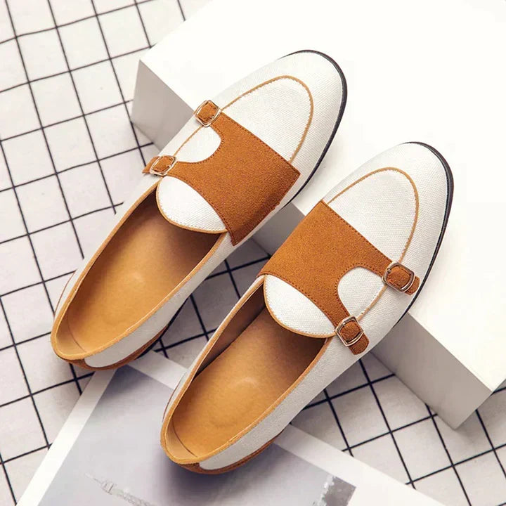 Loafers herr, eleganta — klassiska skor i läderimitation