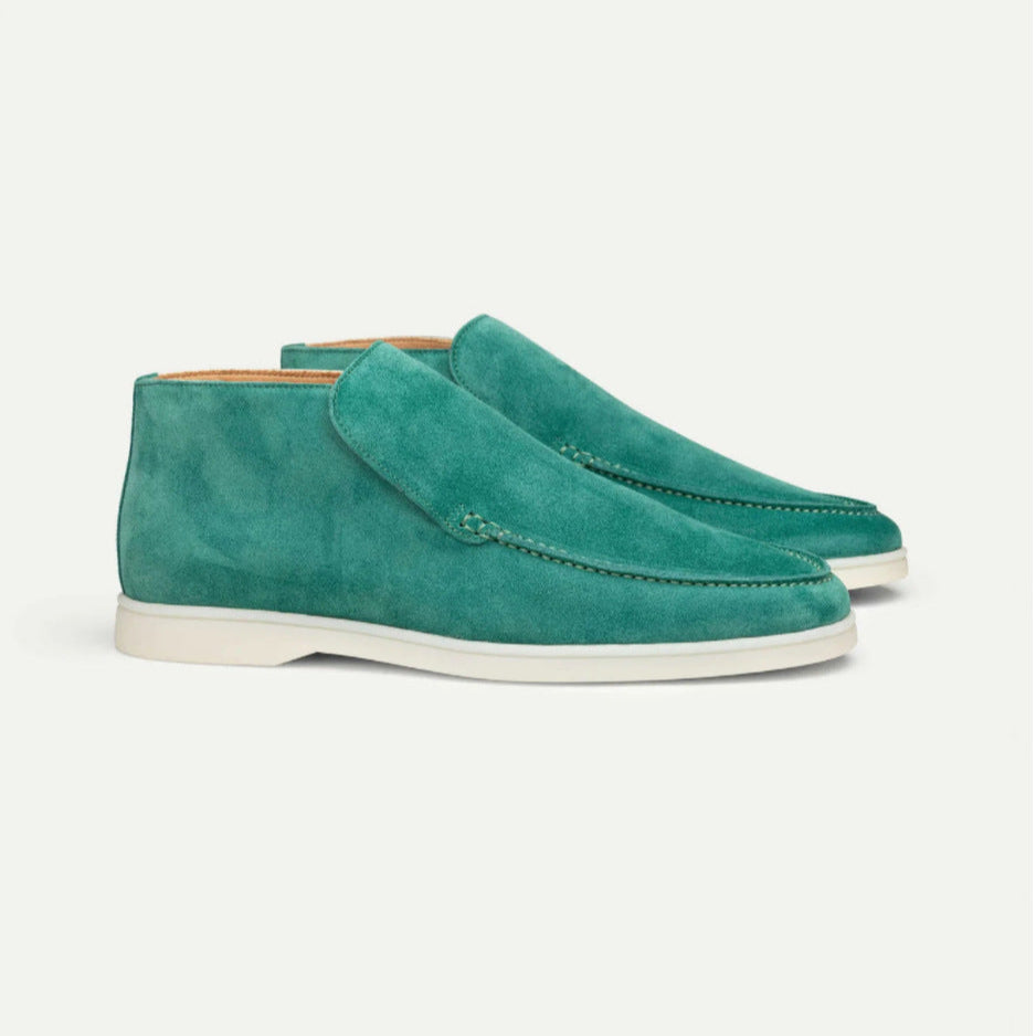 Loafers herr, slip-on — bekväma skor med gummisula