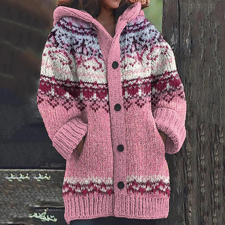Stickad kofta dam, chic — mjuk cardigan i akryl