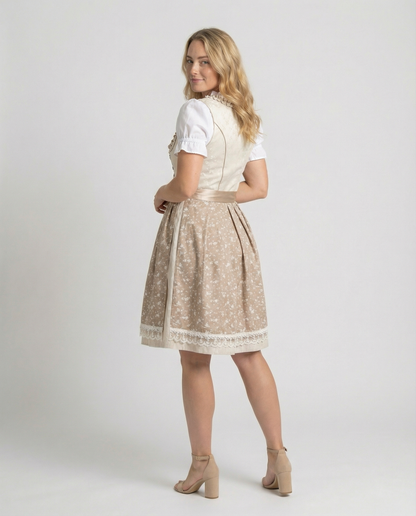 Dirndl set dam — trachtenklänning med förkläde och blus för oktoberfest