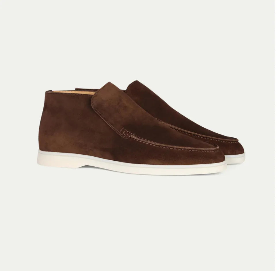 Loafers herr, slip-on — bekväma skor med gummisula