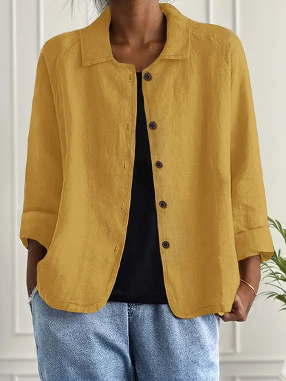 Skjortcardigan dam, lätt — klassisk kofta med knappar