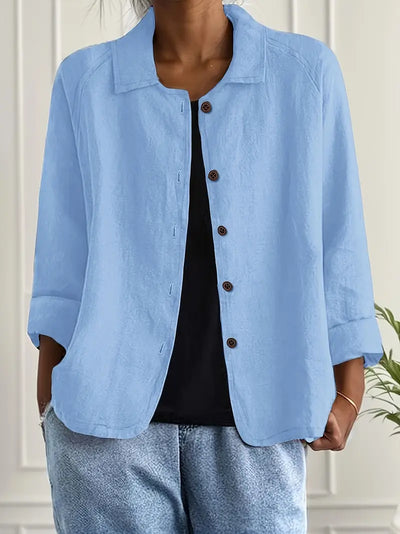 Skjortcardigan dam, lätt — klassisk kofta med knappar
