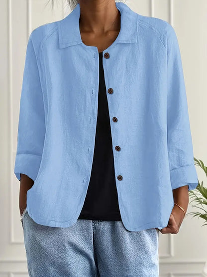 Skjortcardigan dam, lätt — klassisk kofta med knappar