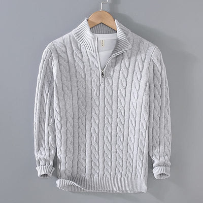 Höstpullover herr — mjuk och varm stickad