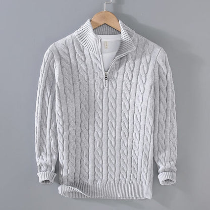 Höstpullover herr — mjuk och varm stickad