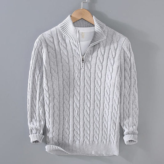 Höstpullover herr — mjuk och varm stickad