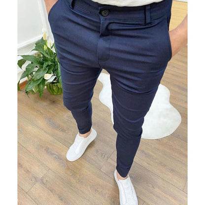 Chinos herr, klassiska — eleganta byxor i bomullsmix
