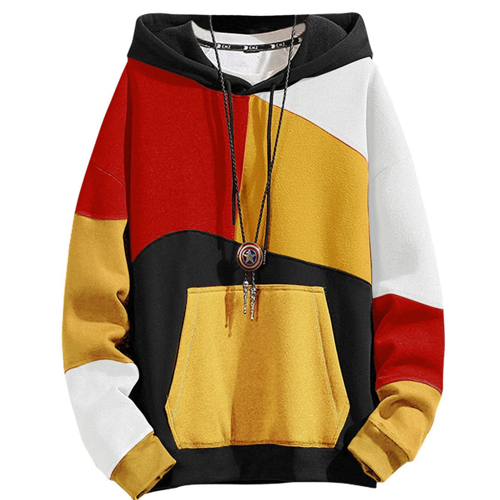 Hoodie herr, bomull — modern luvtröja med grafiskt tryck