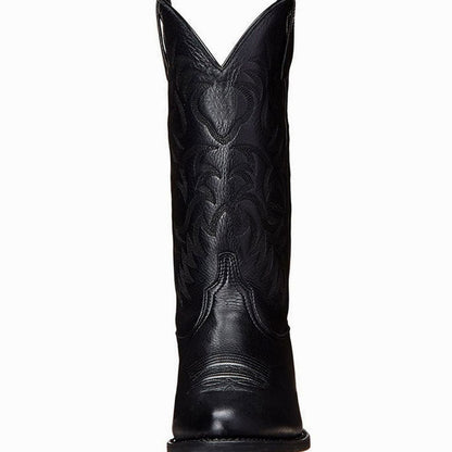 Cowboyboots dam — westernstövlar med brodyr och blockklack