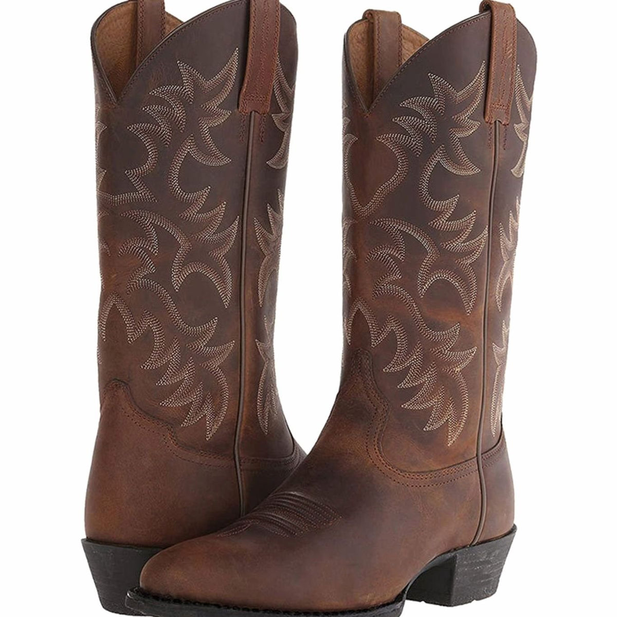 Cowboyboots dam — westernstövlar med brodyr och blockklack