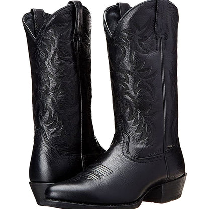 Cowboyboots dam — westernstövlar med brodyr och blockklack