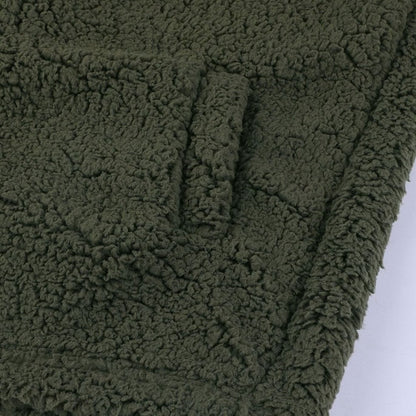 Teddykappa dam — oversized fuskpäls med huva och dragkedja