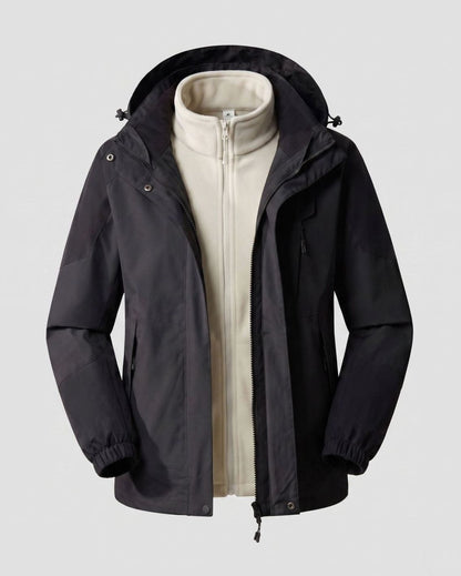 Funktionsjacka dam — vattentät skaljacka med huva, tvålagers