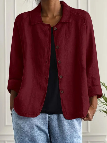 Skjortcardigan dam, lätt — klassisk kofta med knappar