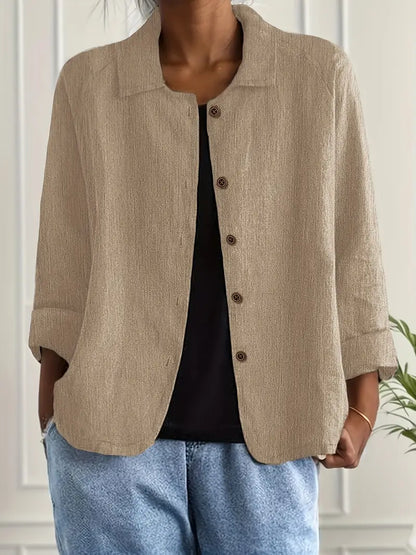Skjortcardigan dam, lätt — klassisk kofta med knappar