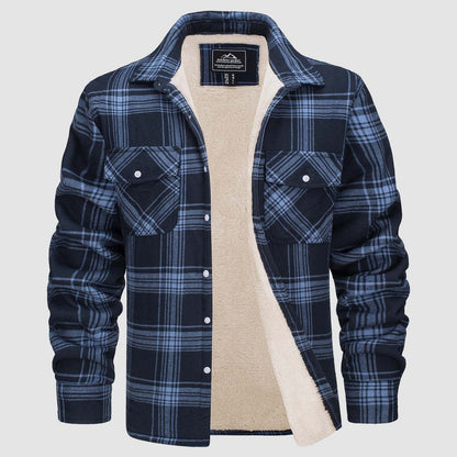 Skjortjacka herr med fickor — ledig overshirt för hösten
