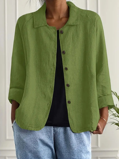 Skjortcardigan dam, lätt — klassisk kofta med knappar