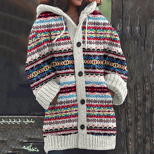 Stickad kofta dam, chic — mjuk cardigan i akryl