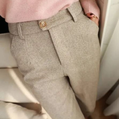 Vinterbyxor dam i ullmix — varma och mjuka byxor
