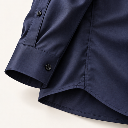 Skjorta herr, slim fit — skrynkelfri i bomullsmix med bambufiber