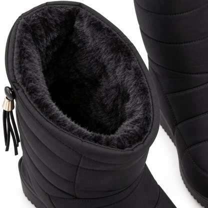 Vinterboots dam, fodrade — varma snowboots med halkfri sula