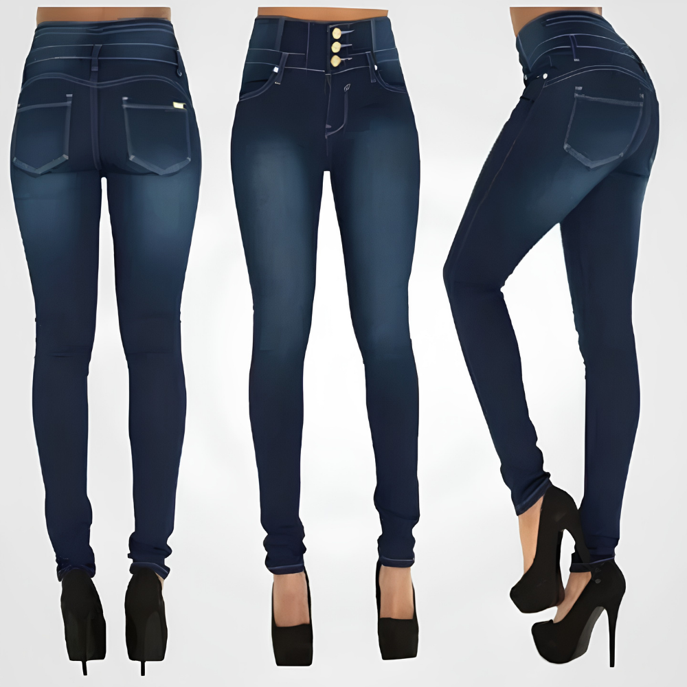 Bekväma jeans dam — mjuka stretchjeans för vardag