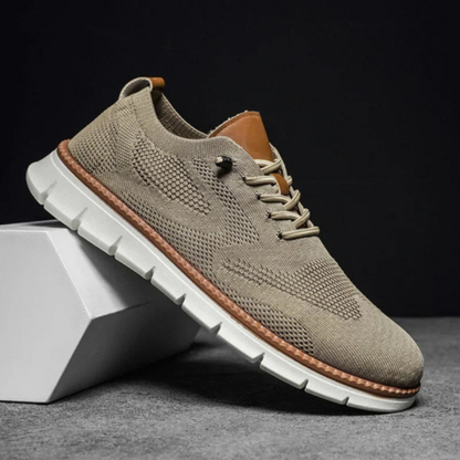 Skor herr i läderimitation — klassiska och bekväma med andningsbart foder