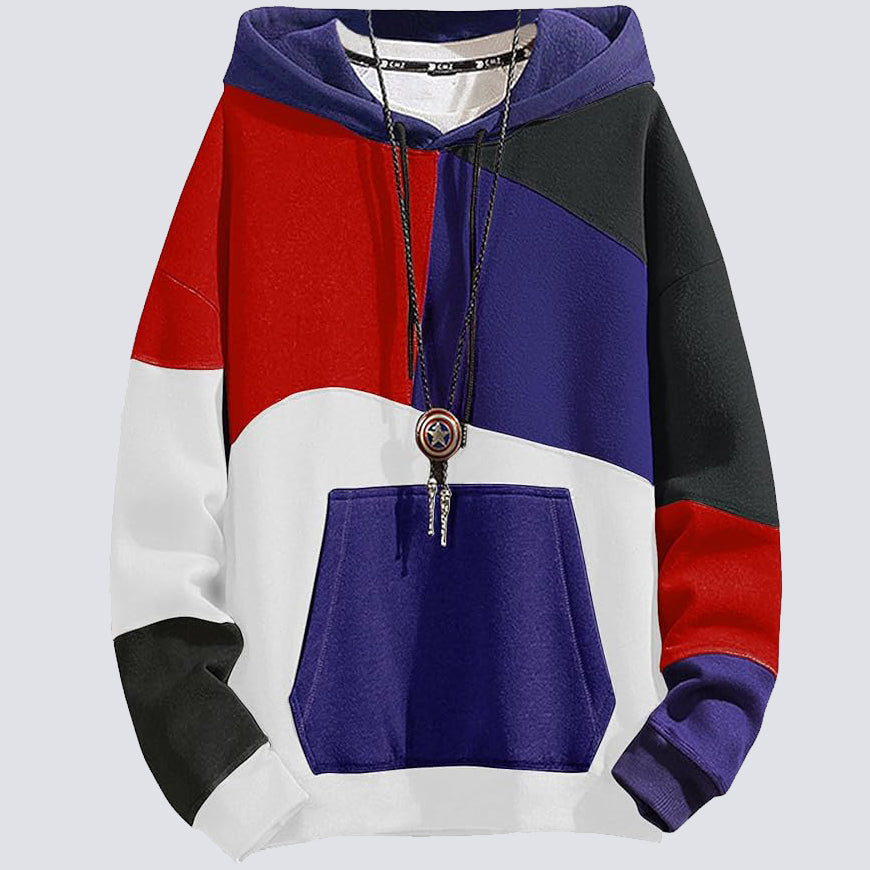 Hoodie herr, bomull — modern luvtröja med grafiskt tryck