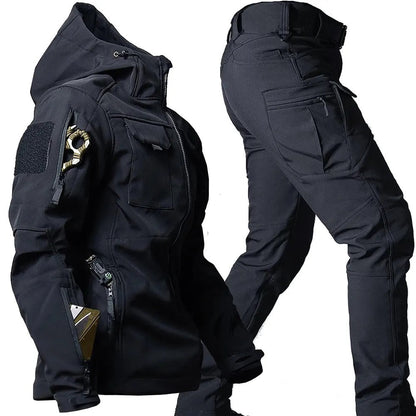 Outdoor-set herr, softshell — vind- och vattentät jacka och byxa