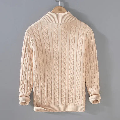 Höstpullover herr — mjuk och varm stickad