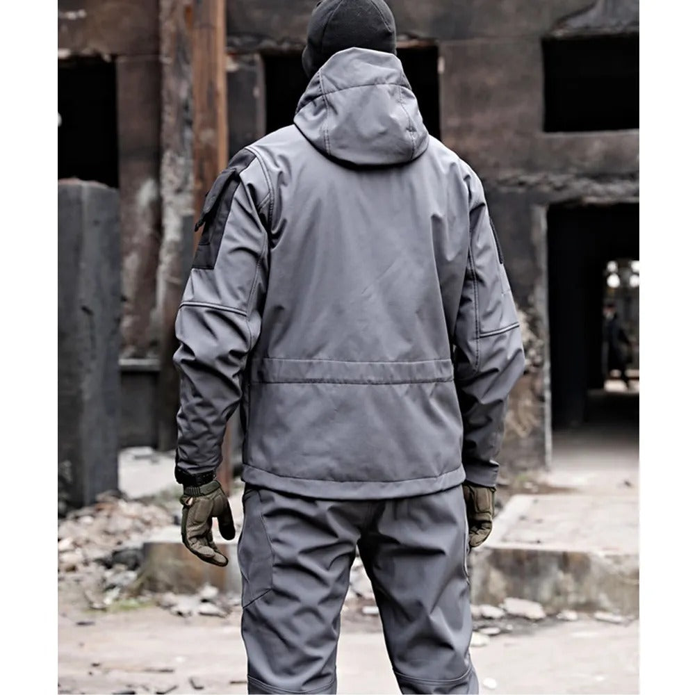 Outdoor-set herr, softshell — vind- och vattentät jacka och byxa