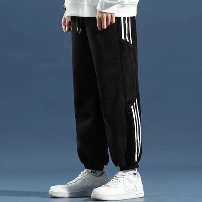 Joggingbyxa herr — ledig streetwear-passform med paneldetaljer