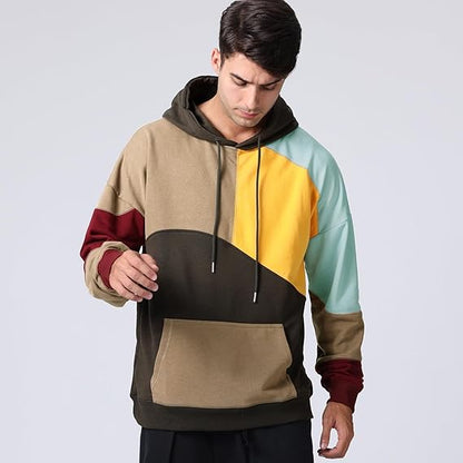 Hoodie herr, bomull — modern luvtröja med grafiskt tryck
